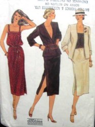 7335 VOGUE OPEN JACKET, SKIRT, TOP,  DRESS 70s PATTERN 10-12,12-14